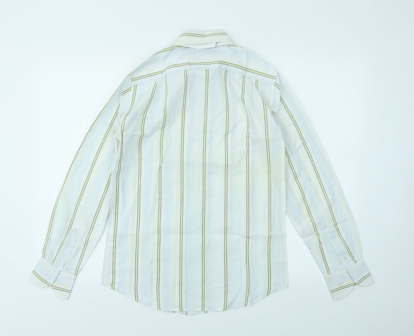 Ben Sherman Mens Multicoloured Striped   Dress Shirt Size S