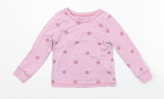 TU Girls Pink Polka Dot  Top Pyjama Top Size 4-5 Years