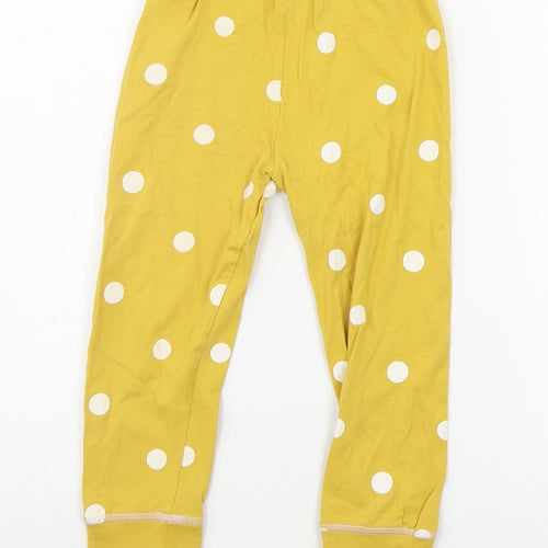 TU Girls Yellow Polka Dot  Top Pyjama Pants Size 4-5 Years