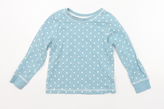 TU Girls Blue Polka Dot  Top Pyjama Top Size 4-5 Years