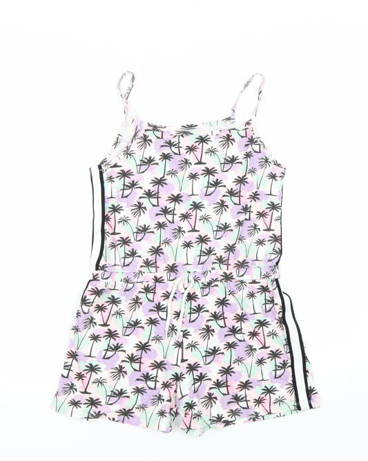 Pep&co Girls Pink Floral  Jumpsuit One-Piece Size 11-12 Years