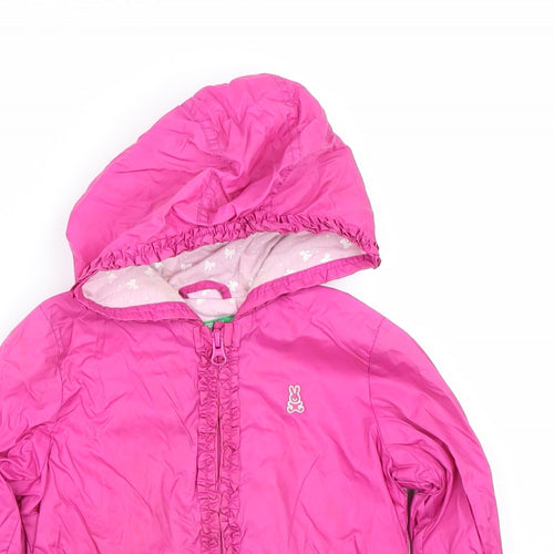 United Colors of Benetton Girls Pink   Rain Coat Coat Size 4-5 Years