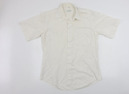 CANDA    Mens Ivory    Dress Shirt Size M