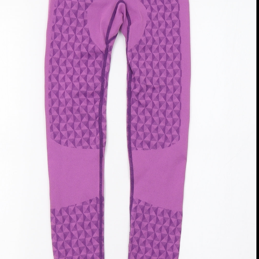 Crane Girls Purple Geometric  Jegging Trousers Size 10 Years