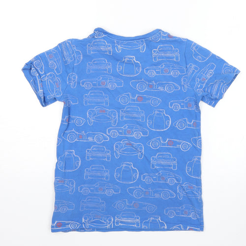 M&S Boys Blue    Pyjama Top Size 9-10 Years  - Car Print