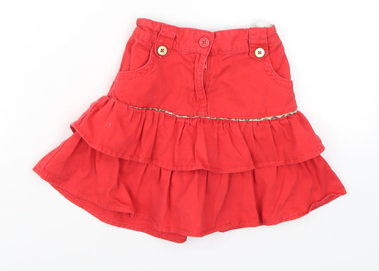 TU Girls Red   A-Line Skirt Size 5 Years