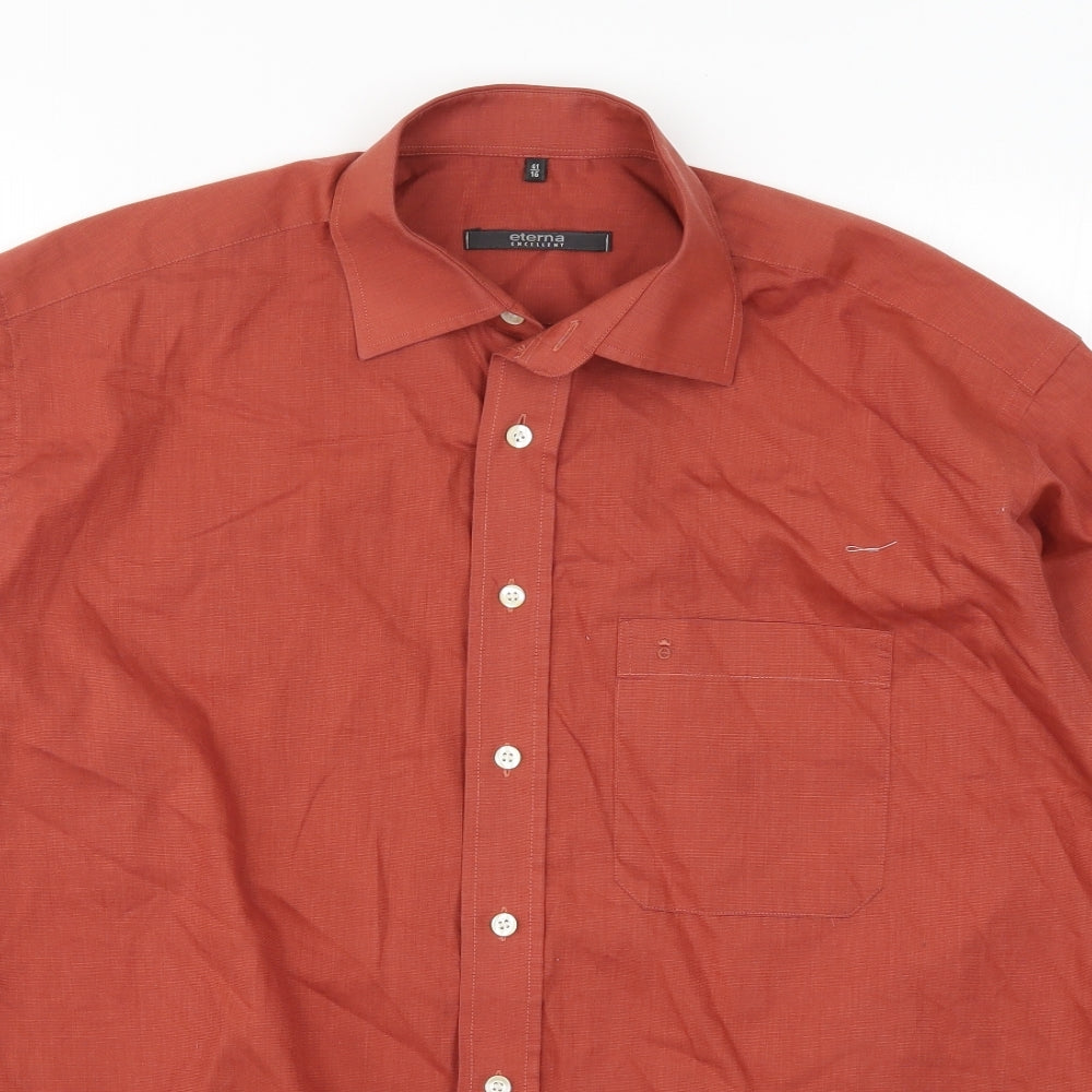 Eterna Mens Red    Button-Up Size 16