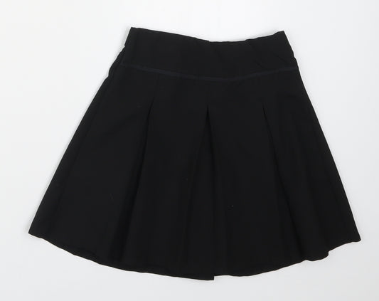 TU Girls Black   Pleated Skirt Size 7 Years