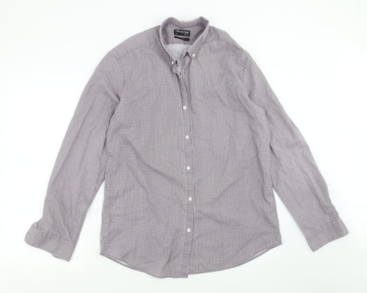 Debenhams Mens Purple Geometric   Dress Shirt Size 16