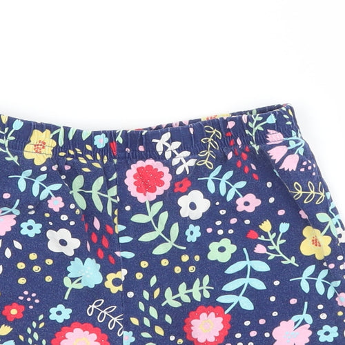 George Girls Blue Floral  Top Pyjama Pants Size 7-8 Years