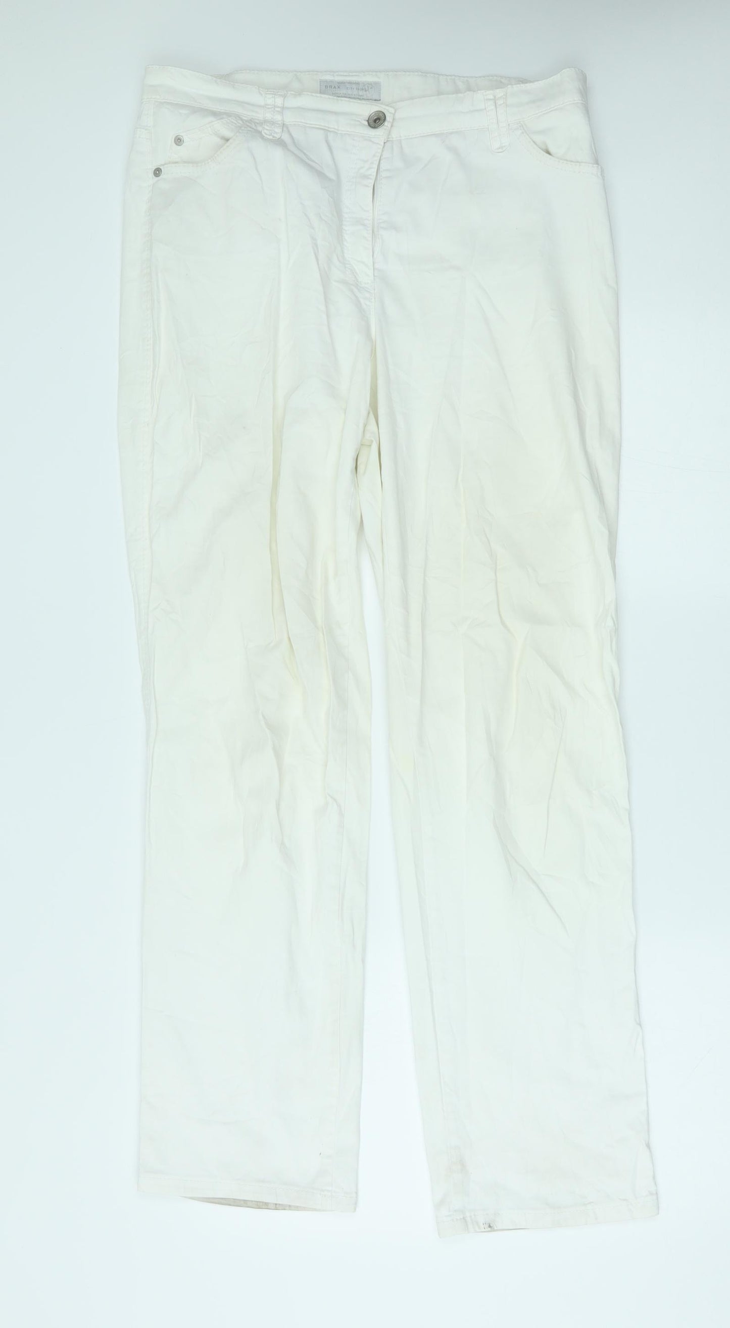 BRAX Womens White   Trousers  Size 16 L30 in