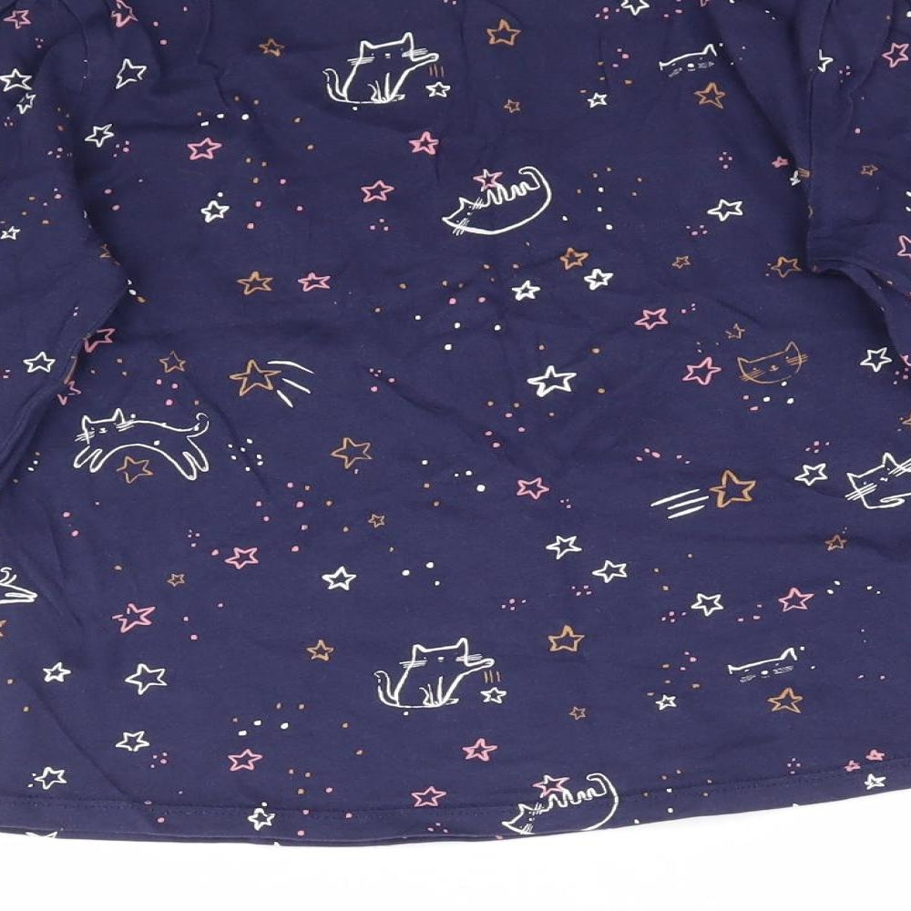 George Girls Blue Solid  Top Pyjama Top Size 8-9 Years  - Stars Star