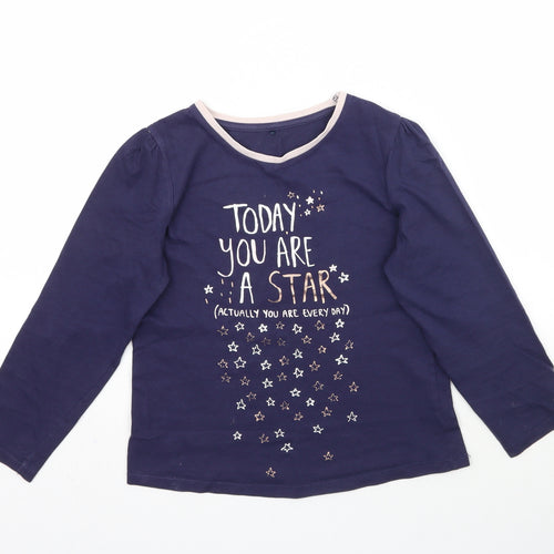 George Girls Blue Solid  Top Pyjama Top Size 8-9 Years  - Today you are a star
