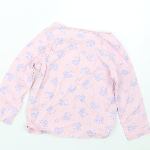 George Girls Purple Geometric  Top Pyjama Set Size 3-4 Years  - Unicorn