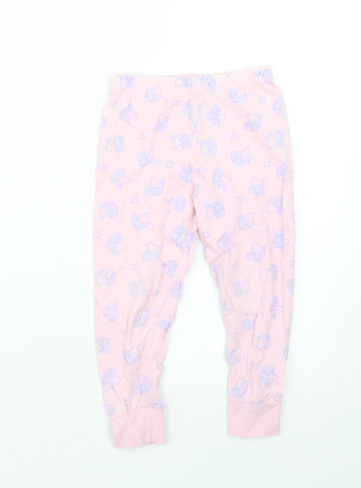 George Girls Pink Geometric  Capri Pyjama Set Size 3-4 Years  - Unicorn