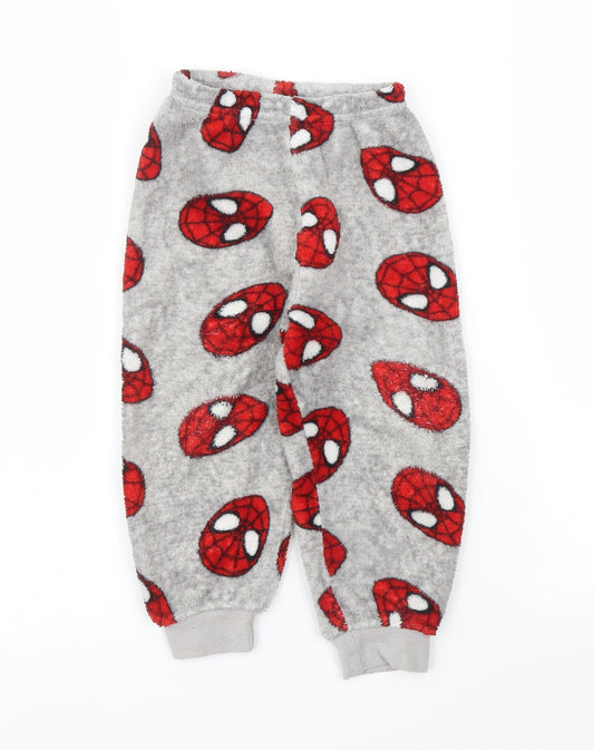 Preworn Boys Grey Solid   Pyjama Pants Size 2 Years  - Spiderman