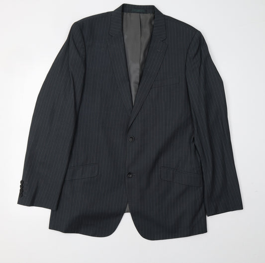 Butler And webb Mens Blue Striped  Jacket Blazer Size 40