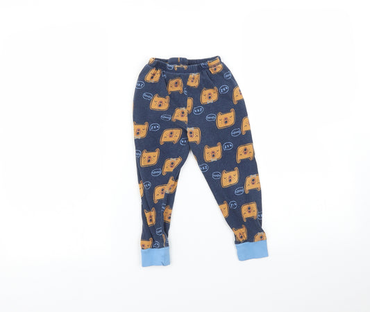 George Boys Blue Animal Print   Pyjama Top Size 2-3 Years  - Bear print