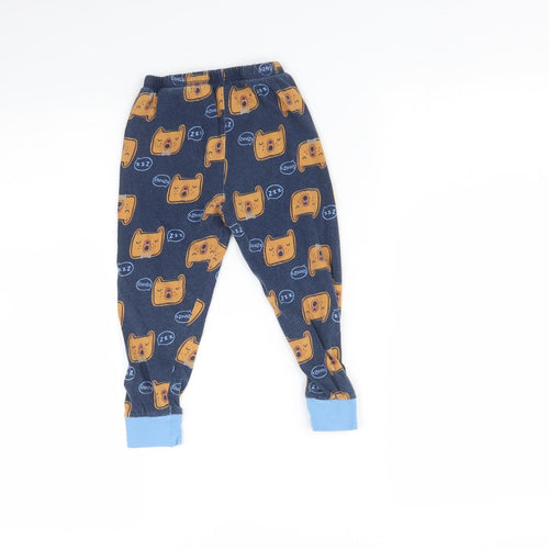 George Boys Blue Animal Print   Pyjama Top Size 2-3 Years  - Bear print