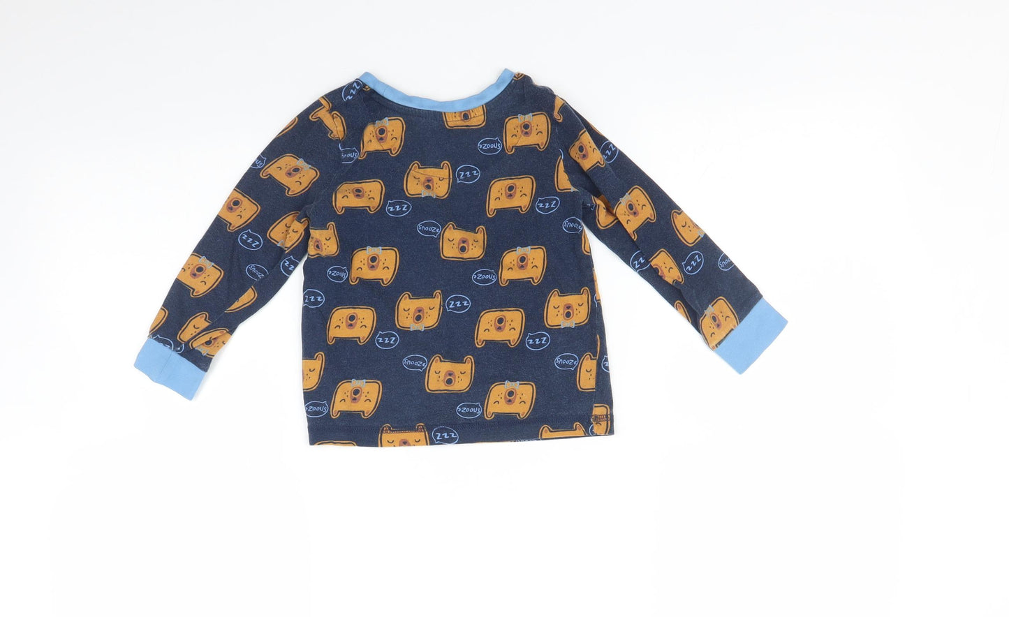 George Boys Blue    Pyjama Top Size 3-4 Years  - Bear print