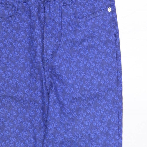Sugar Crisp Womens Blue Floral  Cropped Jeans Size 10 L27 in