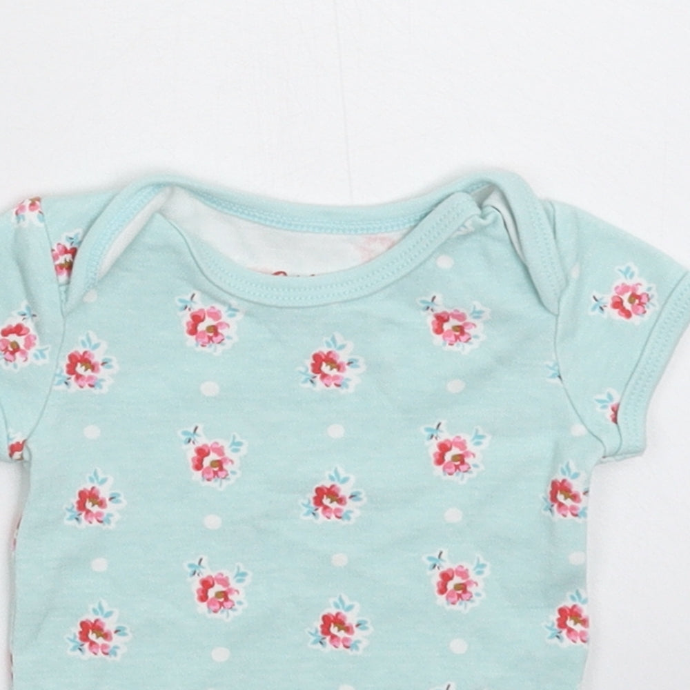 Cath Kidston Baby Blue Floral  Babygrow One-Piece Size 3-6 Months