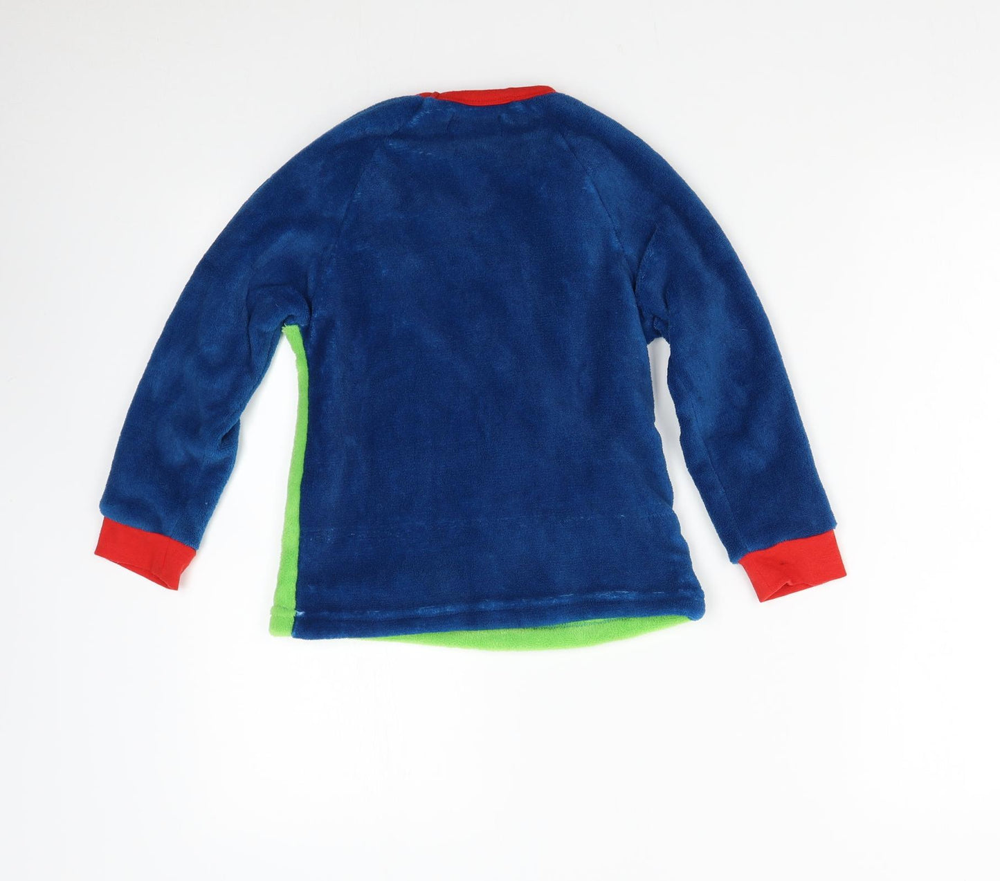 PJ Collections Boys Blue Solid Fleece  Pyjama Top Size 7-8 Years  - Monster