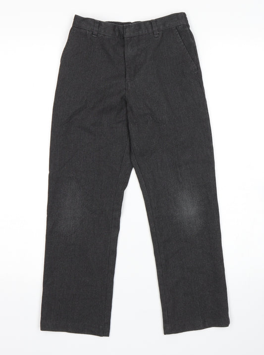 Preworn Boys Grey   Dress Pants Trousers Size 7-8 Years - School uniform