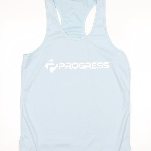 Progress Mens Blue   Basic T-Shirt Size M