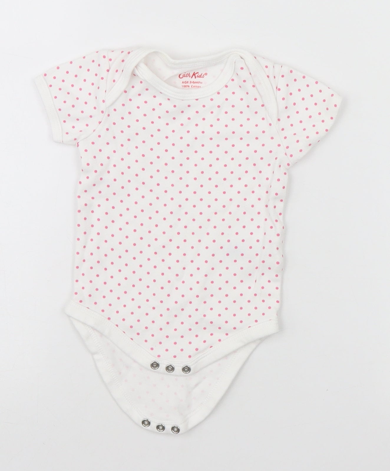 Cath Kidston Baby White Spotted  Babygrow One-Piece Size 3-6 Months