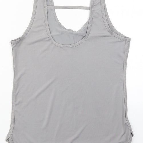 Race at Your Pace Womens Grey   Basic Tank Size S