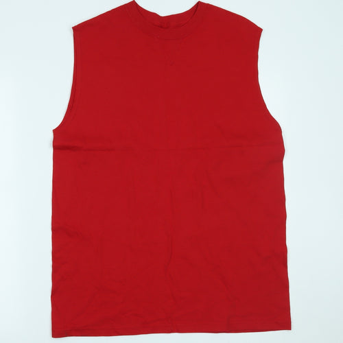 JERZEES Mens Red   Jersey Tank Size M