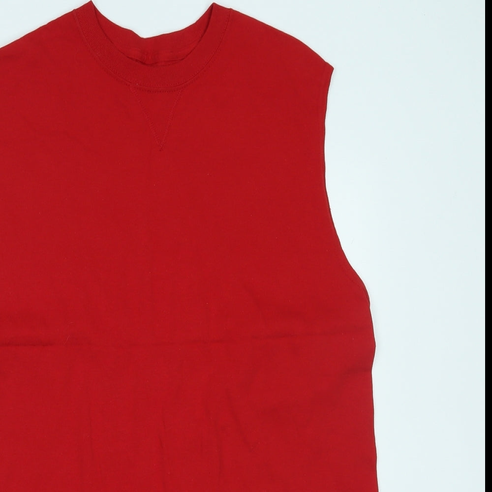 JERZEES Mens Red   Jersey Tank Size M