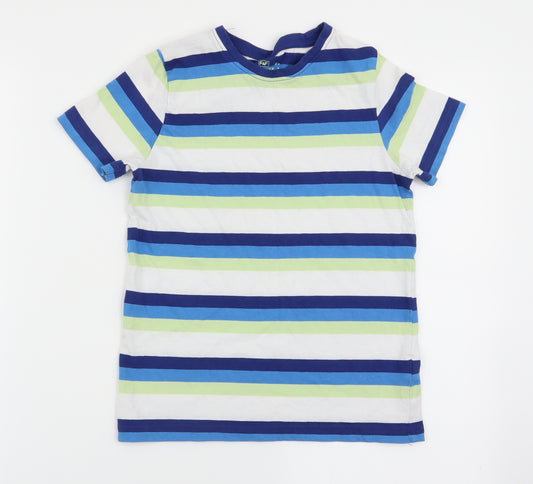 F&F Boys Multicoloured Striped   Pyjama Top Size 8-9 Years