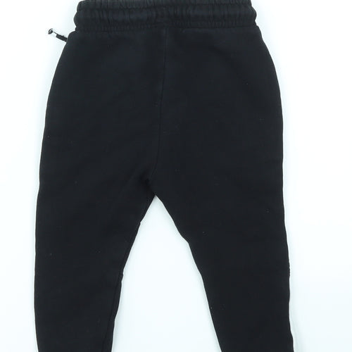 George Boys Black   Jogger Trousers Size 2 Years