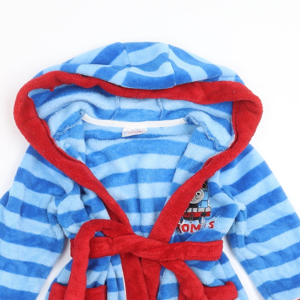 Mini Club Boys Blue Striped   Robe Size 2-3 Years  - Thomas & Friends
