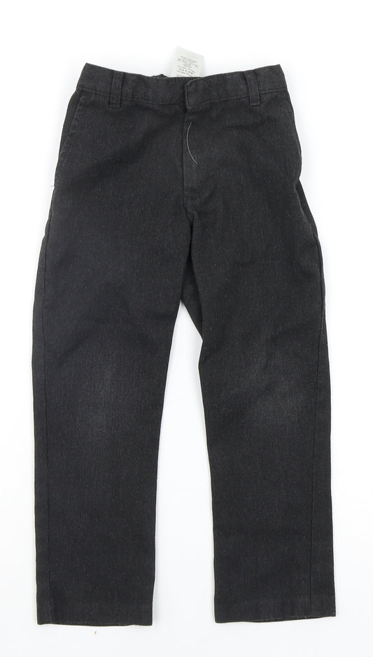 George Boys Black   Chino Trousers Size 4-5 Years - SCHOOL PANTS
