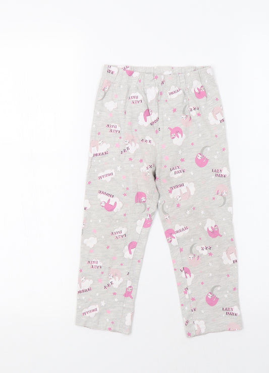Primark Girls Grey    Lounge Pants Size 3-4 Years  - Sloth