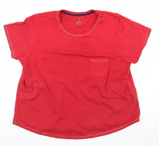 Matalan Mens Red Solid   Pyjama Top Size XL