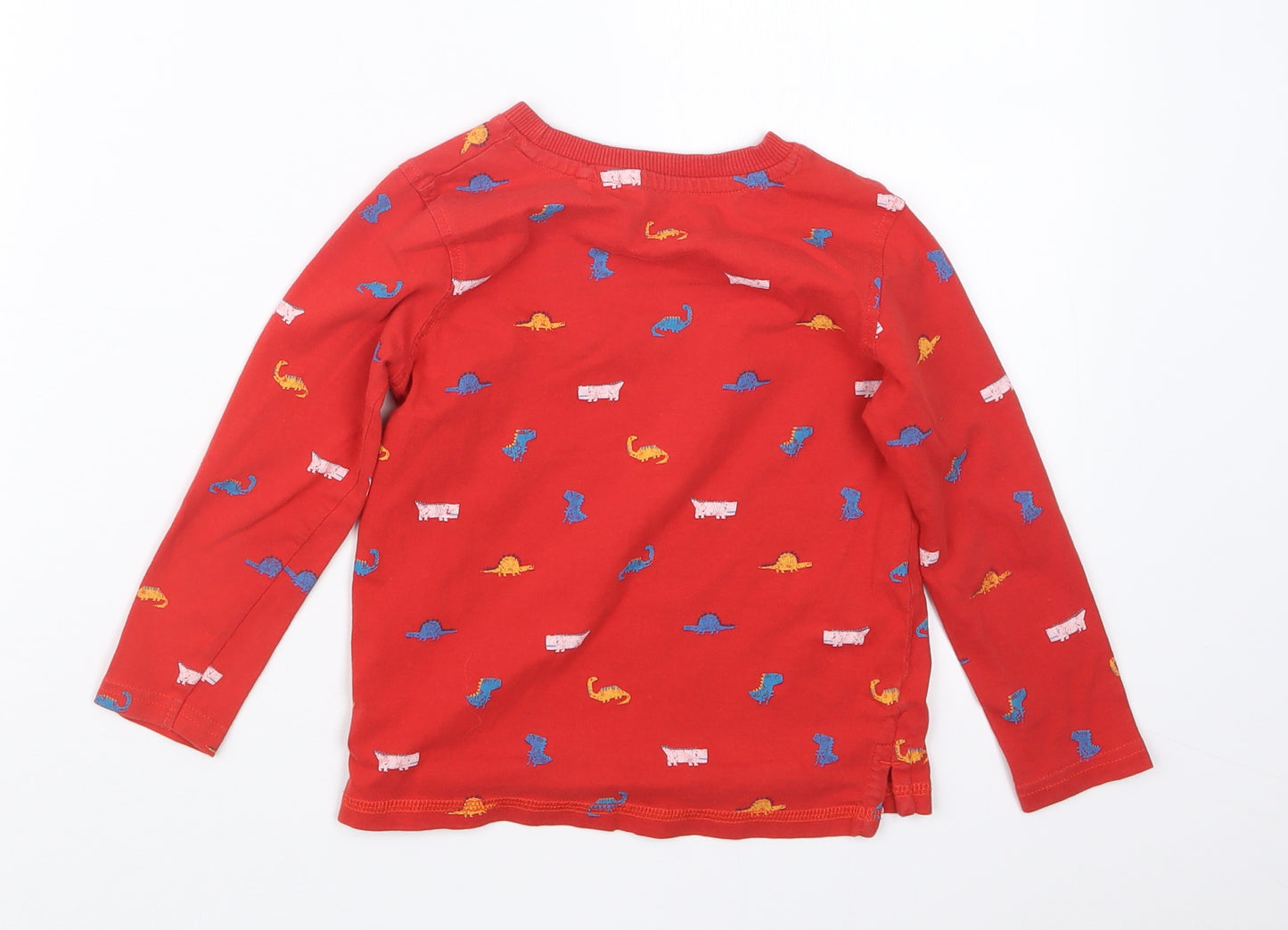 George Boys Red Geometric   Pyjama Top Size 3-4 Years