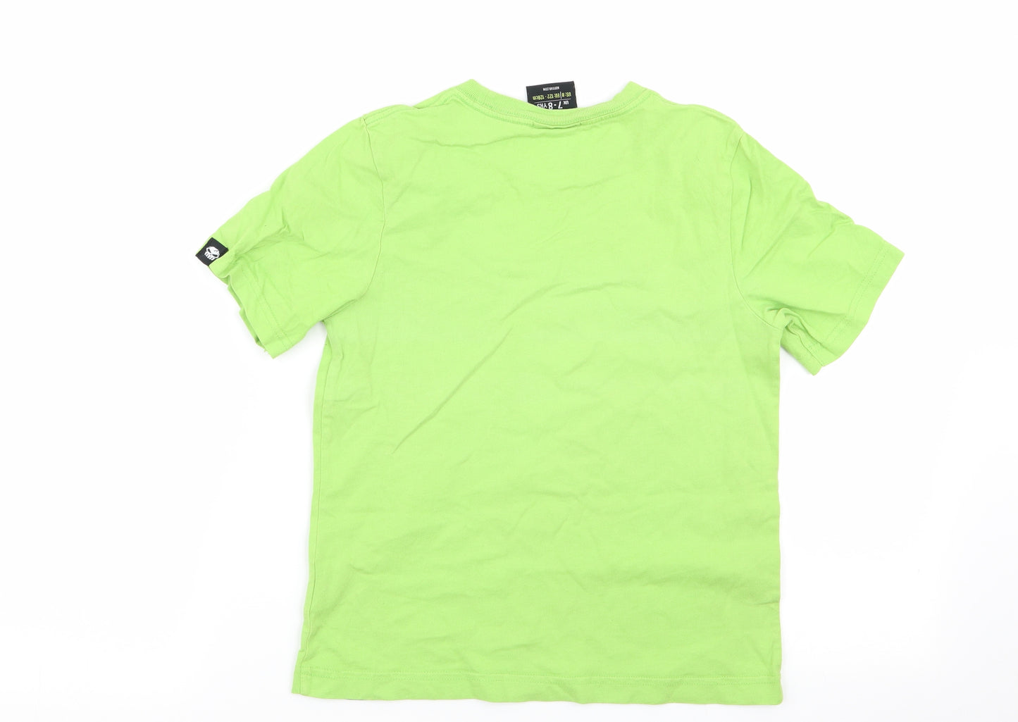 No Fear Boys Green Geometric  Basic T-Shirt Size 7-8 Years