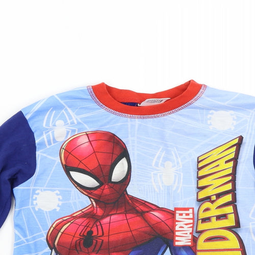 Marvel Boys Blue Solid   Pyjama Top Size 7-8 Years  - Spider Man