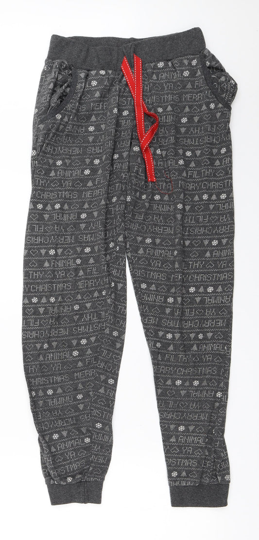 Primark Girls Grey Solid  Top Pyjama Pants Size S  - Home Alone christmas