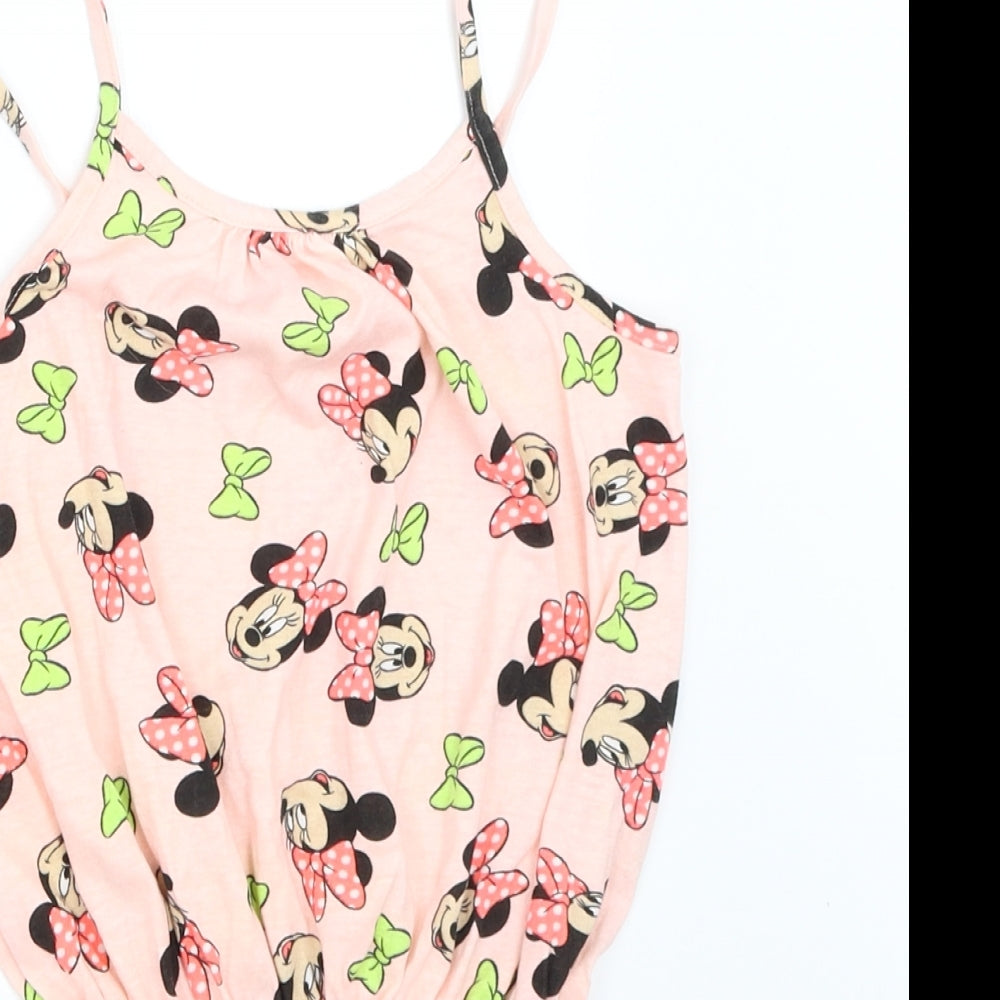 Disney Girls Pink   Playsuit One-Piece Size 8 Years  - minnie mouse