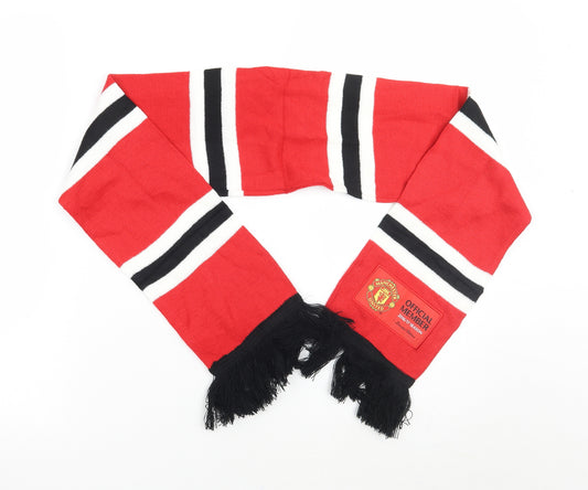 Manchester United Boys Red Striped  Scarf  One Size