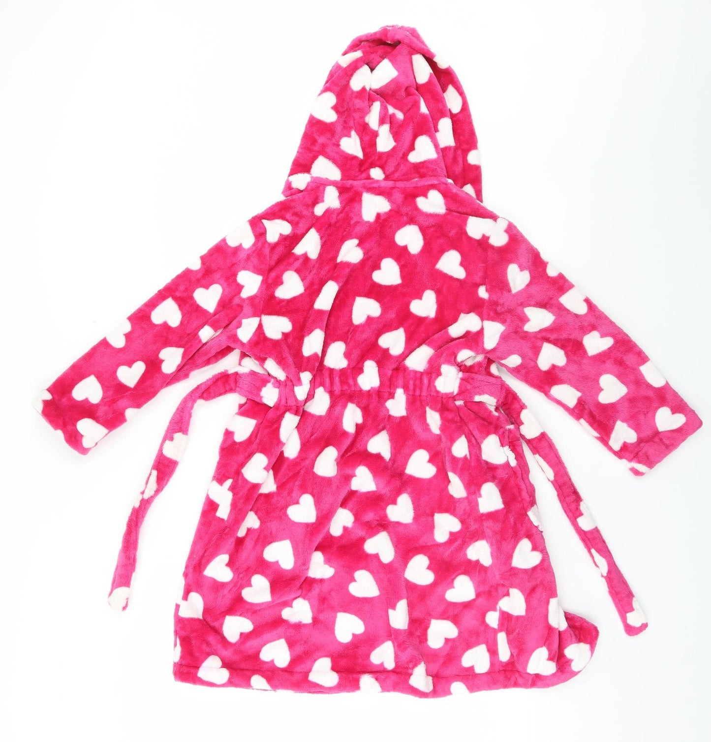 George Girls Pink Geometric   Gown Size 7-8 Years  - Hearts