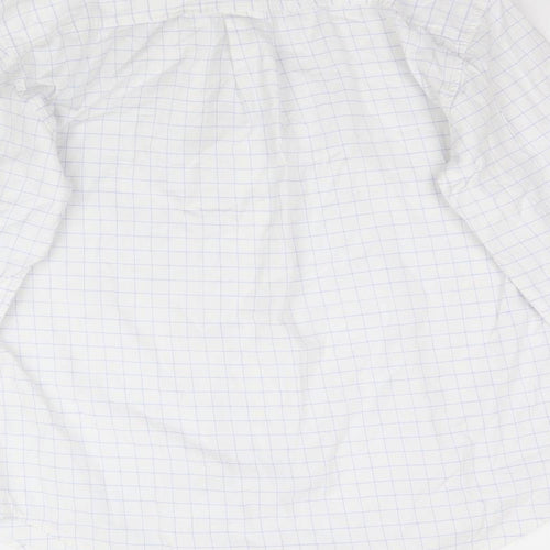 Smith & Jones Mens White Plaid   Button-Up Size M  - Check Pattern