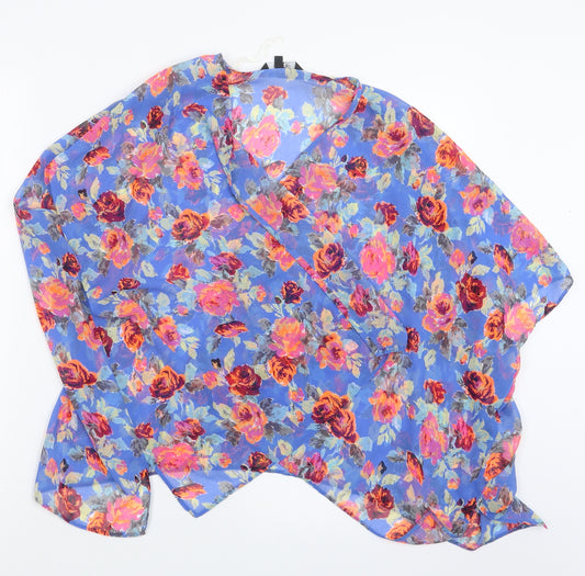 New Look Girls Blue Floral  Kimono Jacket Size S