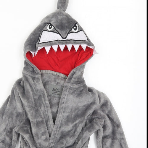 Primark Boys Grey Solid   Robe Size 2-3 Years  - Shark