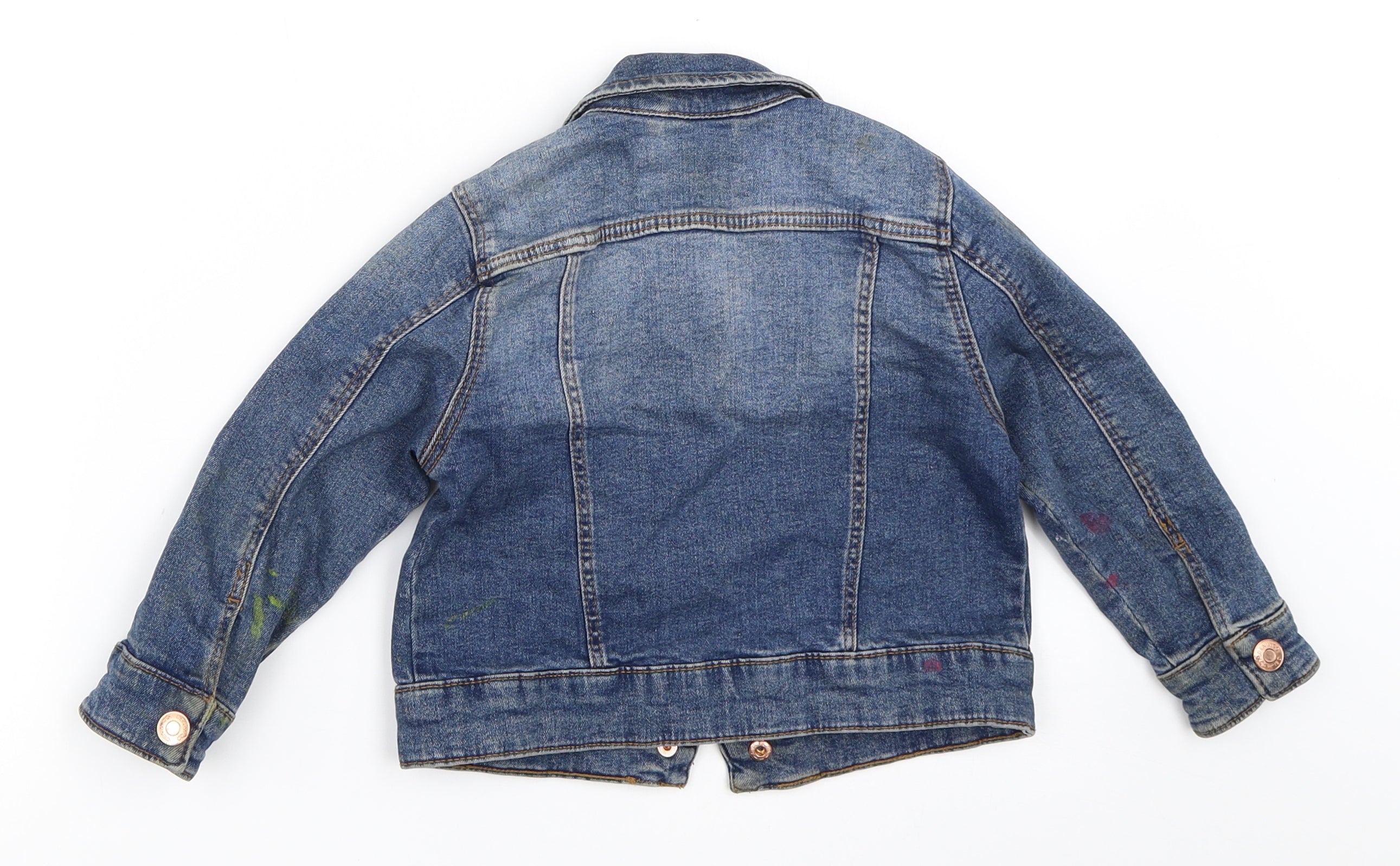 Primark Girls Blue Denim Jacket Size 3 4 Years Preworn Ltd